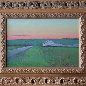 Painting, Sunset on the farm, Simon Kozhin