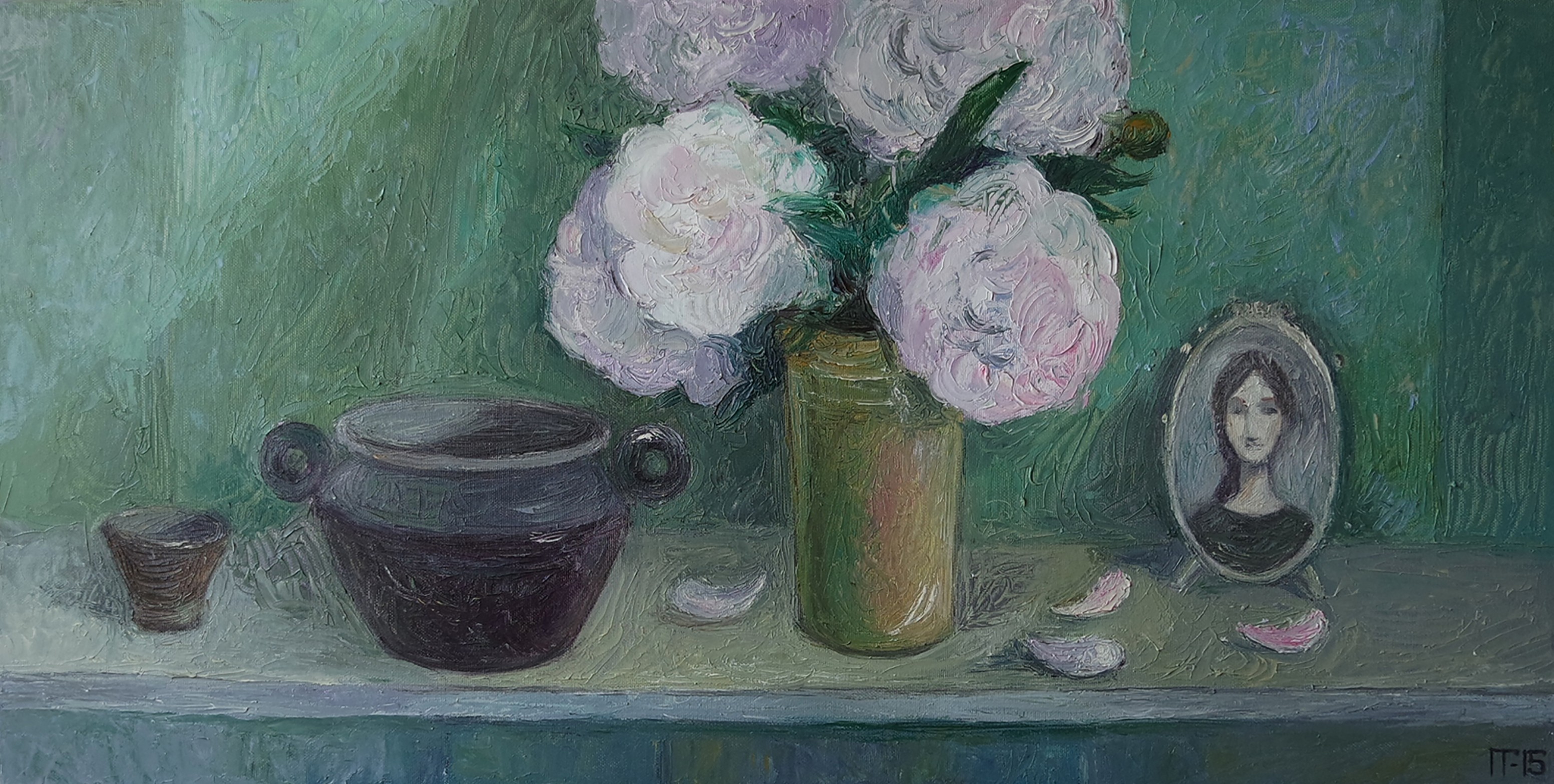 Galya Popova, Still life with peonies Galya Popova, Still life with peonies