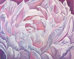 Painting, Pink Petals, Olga Volna