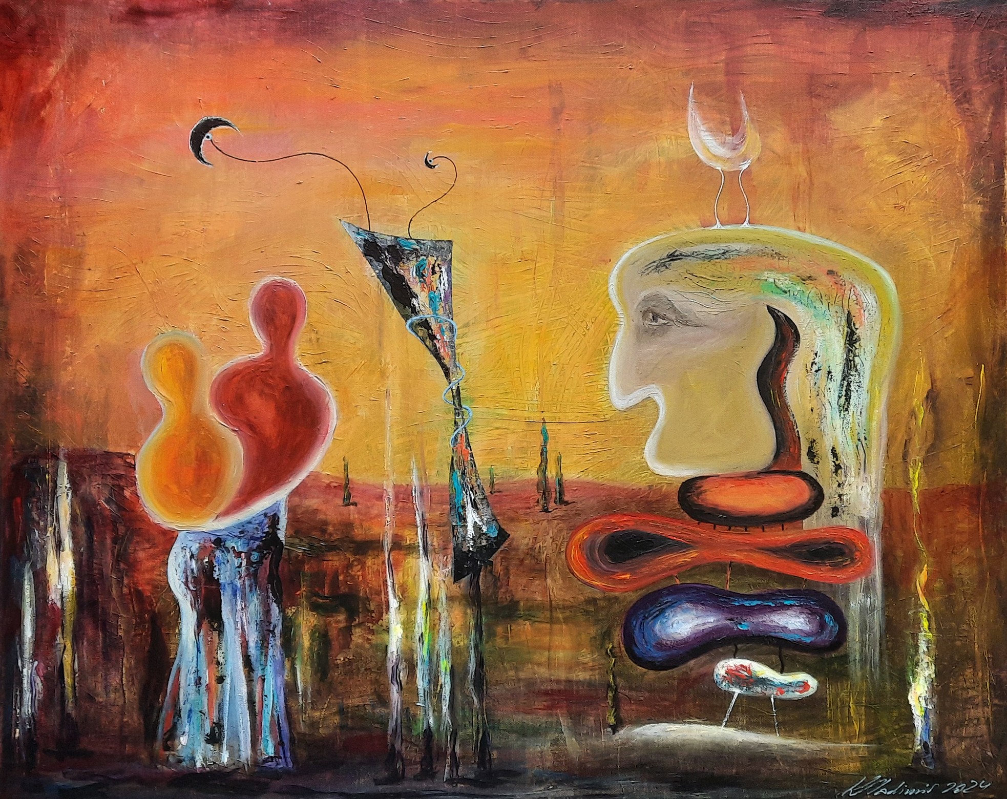 Vladimir Kolosov, Mesmerizing hugs and phantom stranger at the engrossing landscape with mysterious lights Vladimir Kolosov, Mesmerizing hugs and phantom stranger at the engrossing landscape with mysterious lights