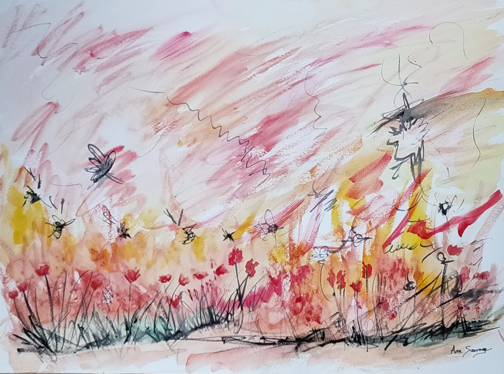 Âme Sauvage, Fleurs rouges en fête Âme Sauvage, Fleurs rouges en fête