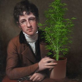 Fotografien, Portrait of a marijuana plant, David Carey