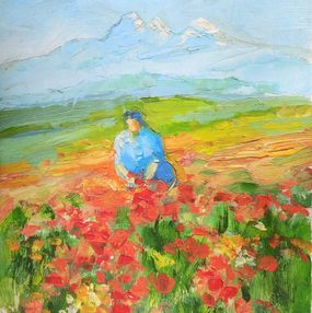 Painting, In the Heart of the Poppy Fields, Hrach Baghdasaryan