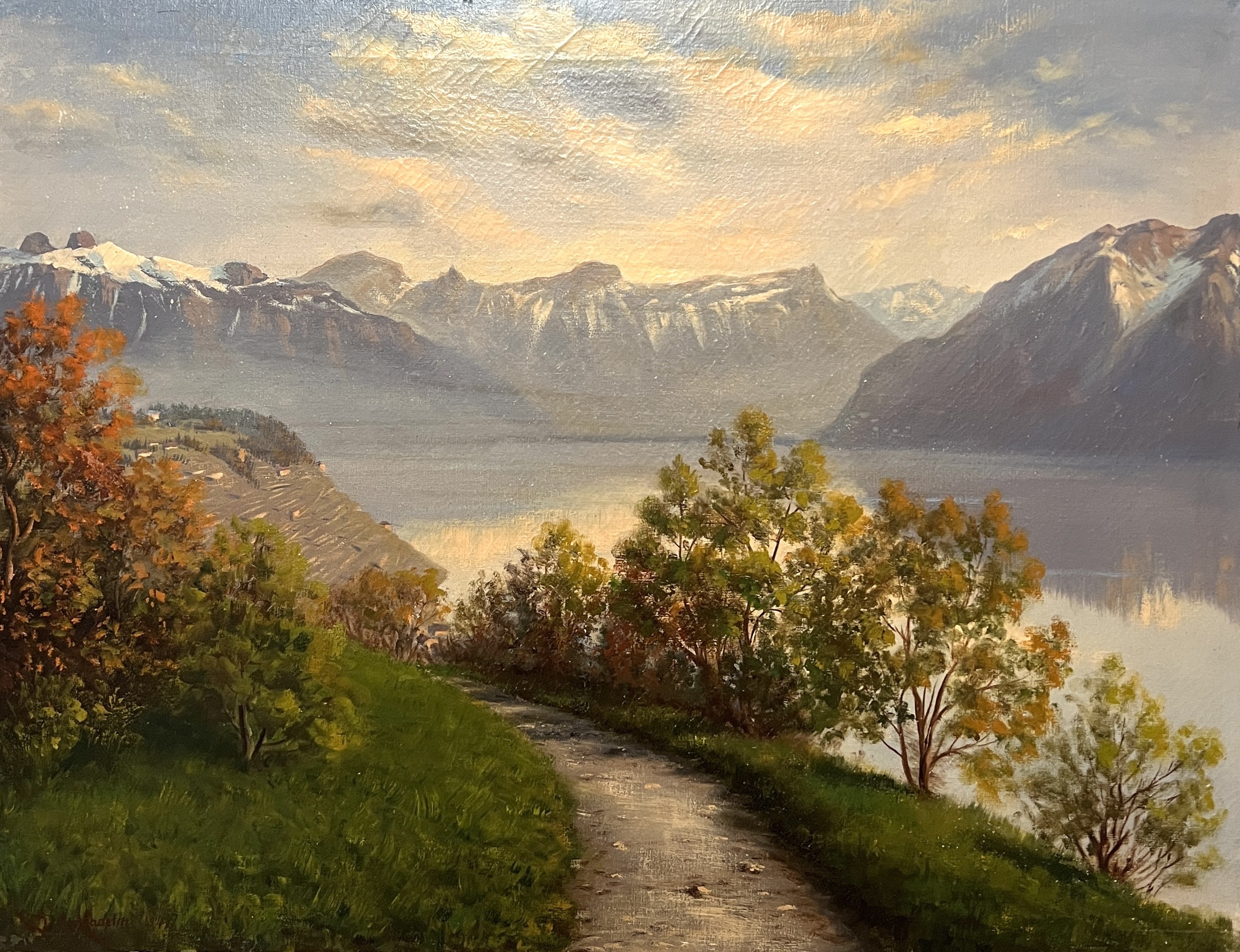 Eugène Devaud De Madelin, Promenade dans le Lavaux, Canton de Vaud Eugène Devaud De Madelin, Promenade dans le Lavaux, Canton de Vaud