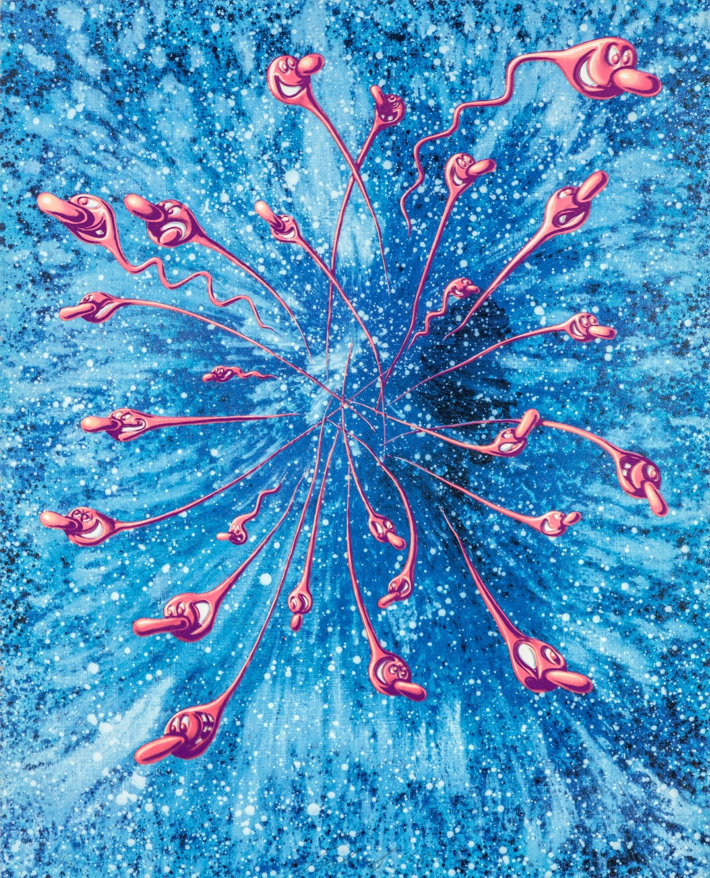 Kenny Scharf, In the Beginning Pink with Diamond Dust. Kenny Scharf, In the Beginning Pink with Diamond Dust.