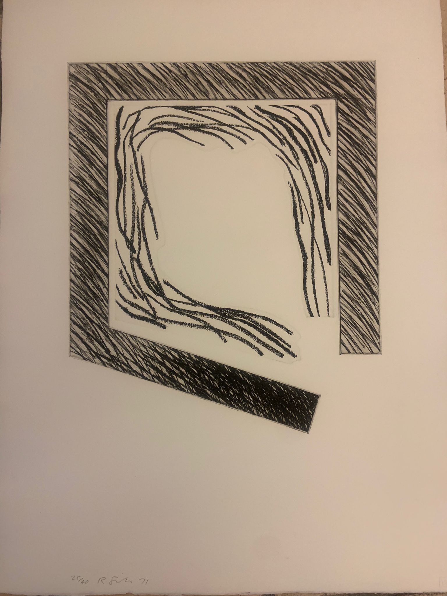 Richard Smith, Proscenium II (loose lines around square centre) Richard Smith, Proscenium II (loose lines around square centre)