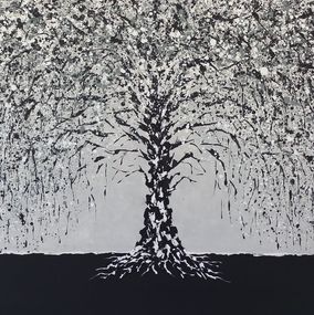 Painting, Silver Tree, Max Yaskin