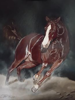 Painting, Mustang, Farid Saâdi