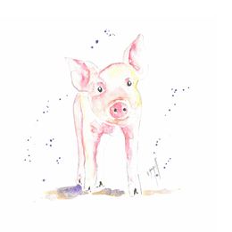 Dessin, My pink pig II !, Noël Granger