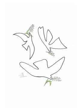 Fine Art Drawings, Les colombes de la Paix le 1er Mai !, Noël Granger