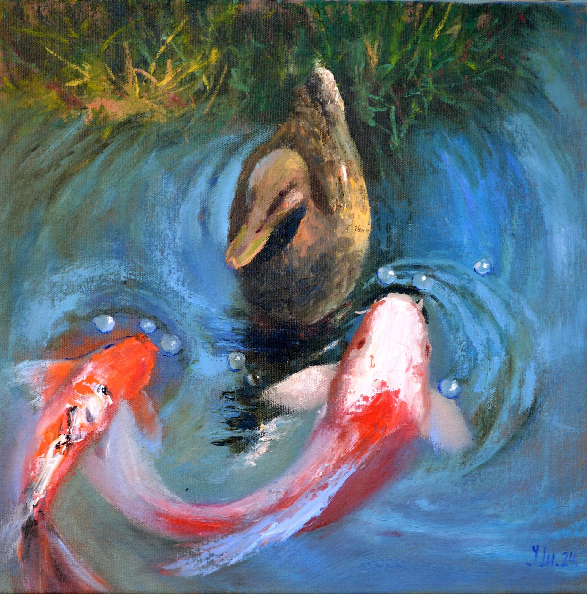 Elena Lukina, Meeting on the pond Elena Lukina, Meeting on the pond