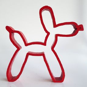 Sculpture, Chien Koons rouge, SpyDDy