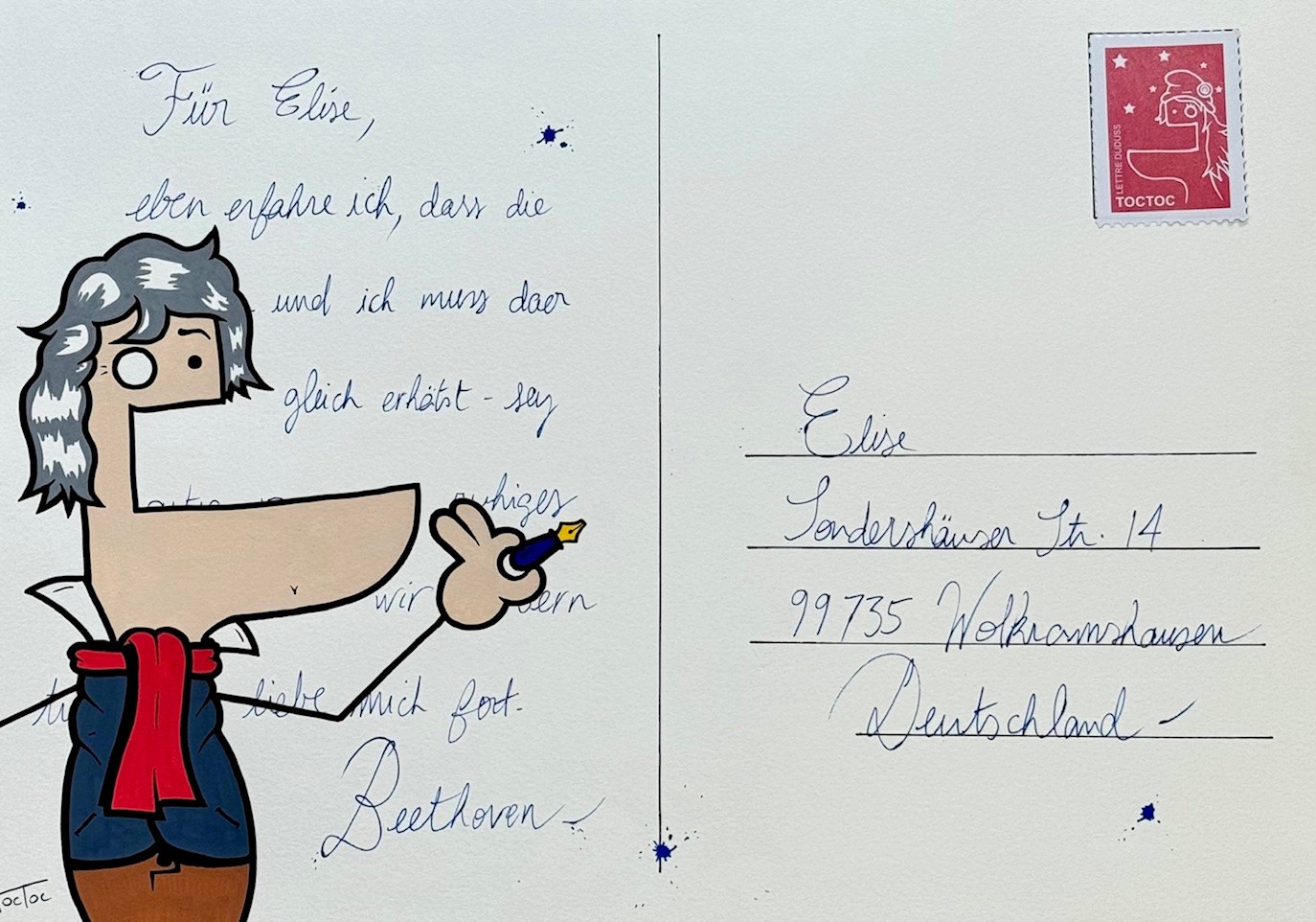 Toctoc, Lettre à Elise Toctoc, Lettre à Elise