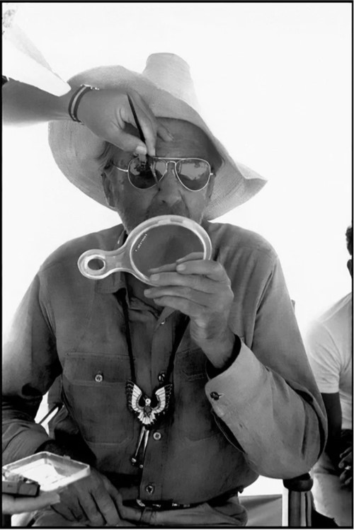 Eve Arnold, USA. Arizona. James Stewart on the set of The flight of the phoenix. Eve Arnold, USA. Arizona. James Stewart on the set of The flight of the phoenix.