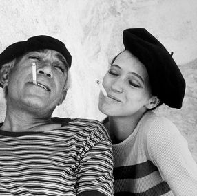 Photography, Spain. Mallorca. Anthony QUINN and Anna KARINA on the set of Guy Green's The Magus., Eve Arnold