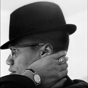 Photography, Malcolm X during his visit to enterprises owned by Black Muslims., Eve Arnold