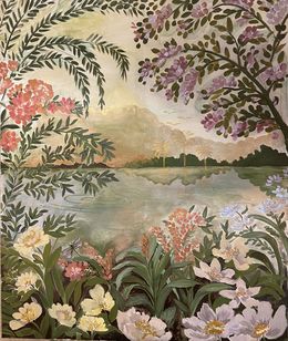 Gemälde, Lake view, Florentina Fischer