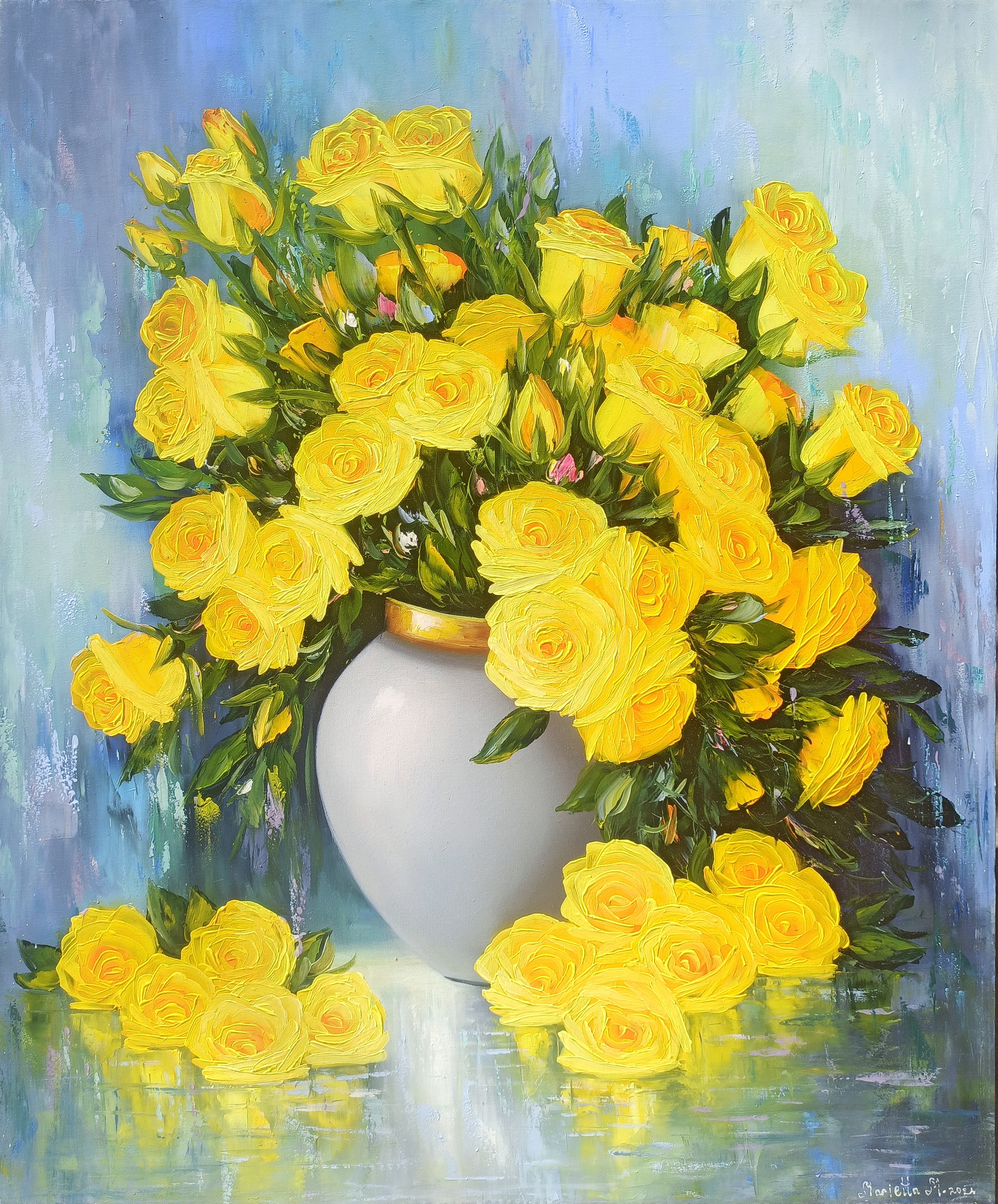 Marieta Martirosyan, The Beauty of Yellow Roses Marieta Martirosyan, The Beauty of Yellow Roses
