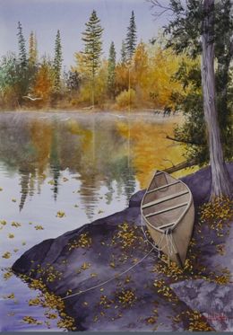Peinture, Autumn on the lake, Eugene Gorbachenko