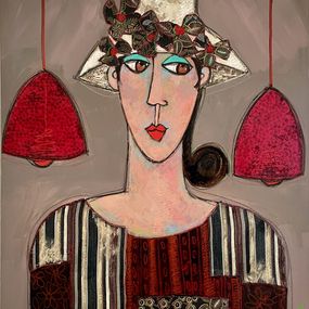 Painting, Buste au chapeau, Patricia Simsa