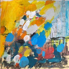 Peinture, Yellow and Blue Fantasy, Aaron Labin (Grigoryan)