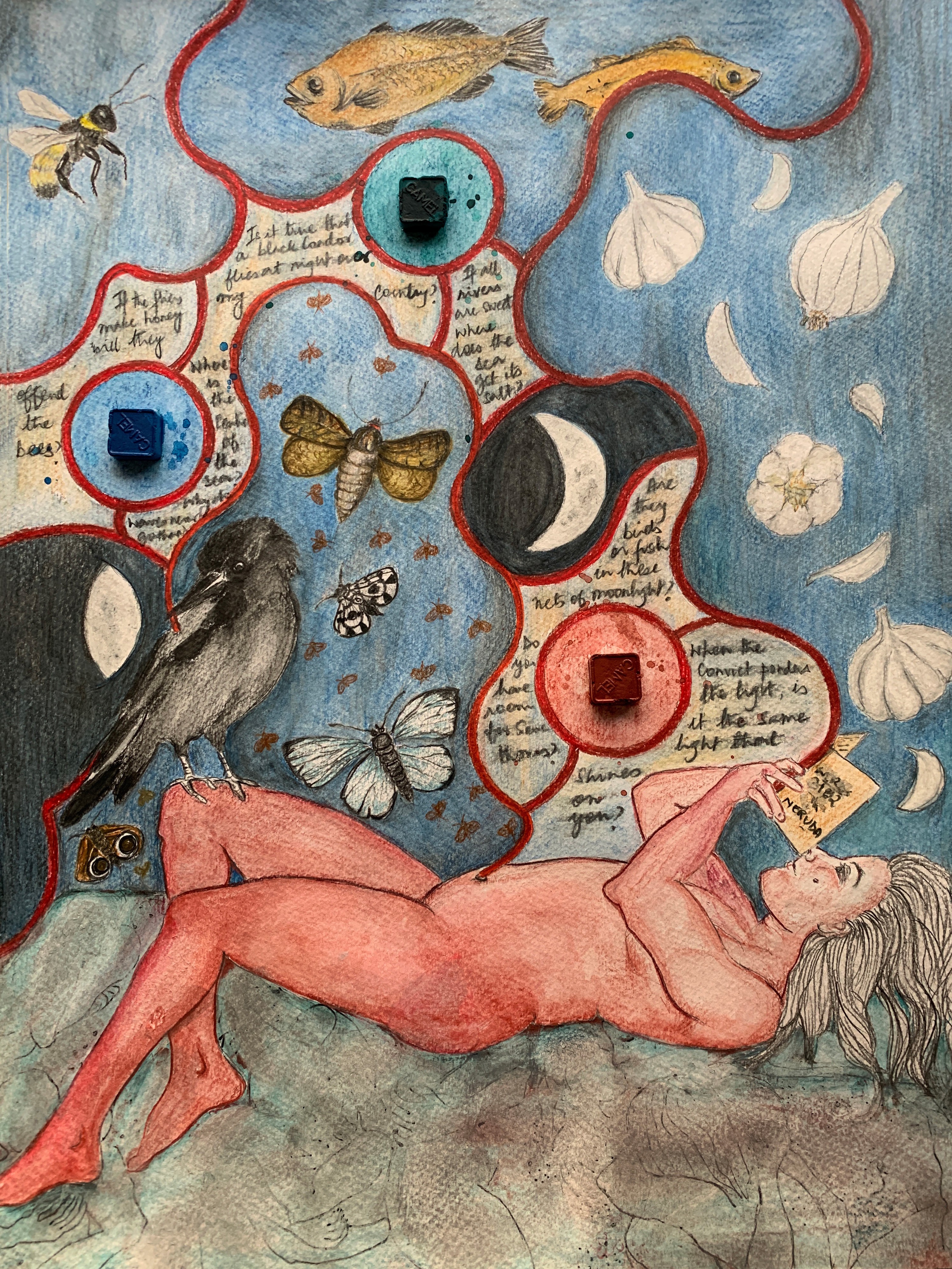 Megha Joshi, Covid Nights, Neruda. Drawings From the covid diaries series Megha Joshi, Covid Nights, Neruda. Drawings From the covid diaries series