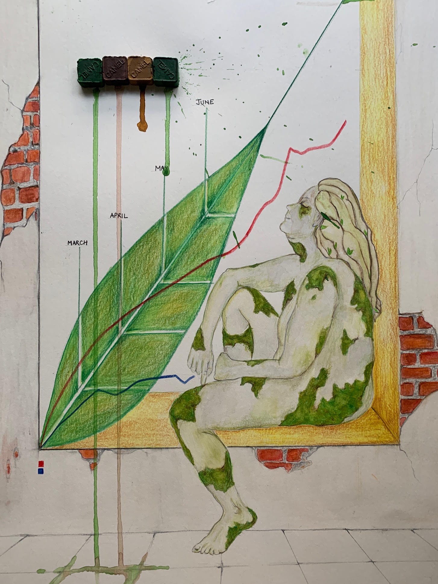 Megha Joshi, March to June. Drawings From the covid diaries series Megha Joshi, March to June. Drawings From the covid diaries series