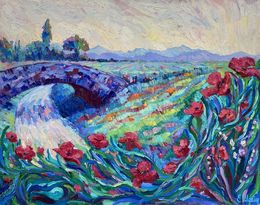 Peinture, Poppies of Provence, Genia Sheyn