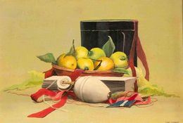 Painting, Still Life with Ribbons, Gianni Cacciarini