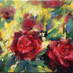 Painting, Red rose, Serhii Cherniakovskyi