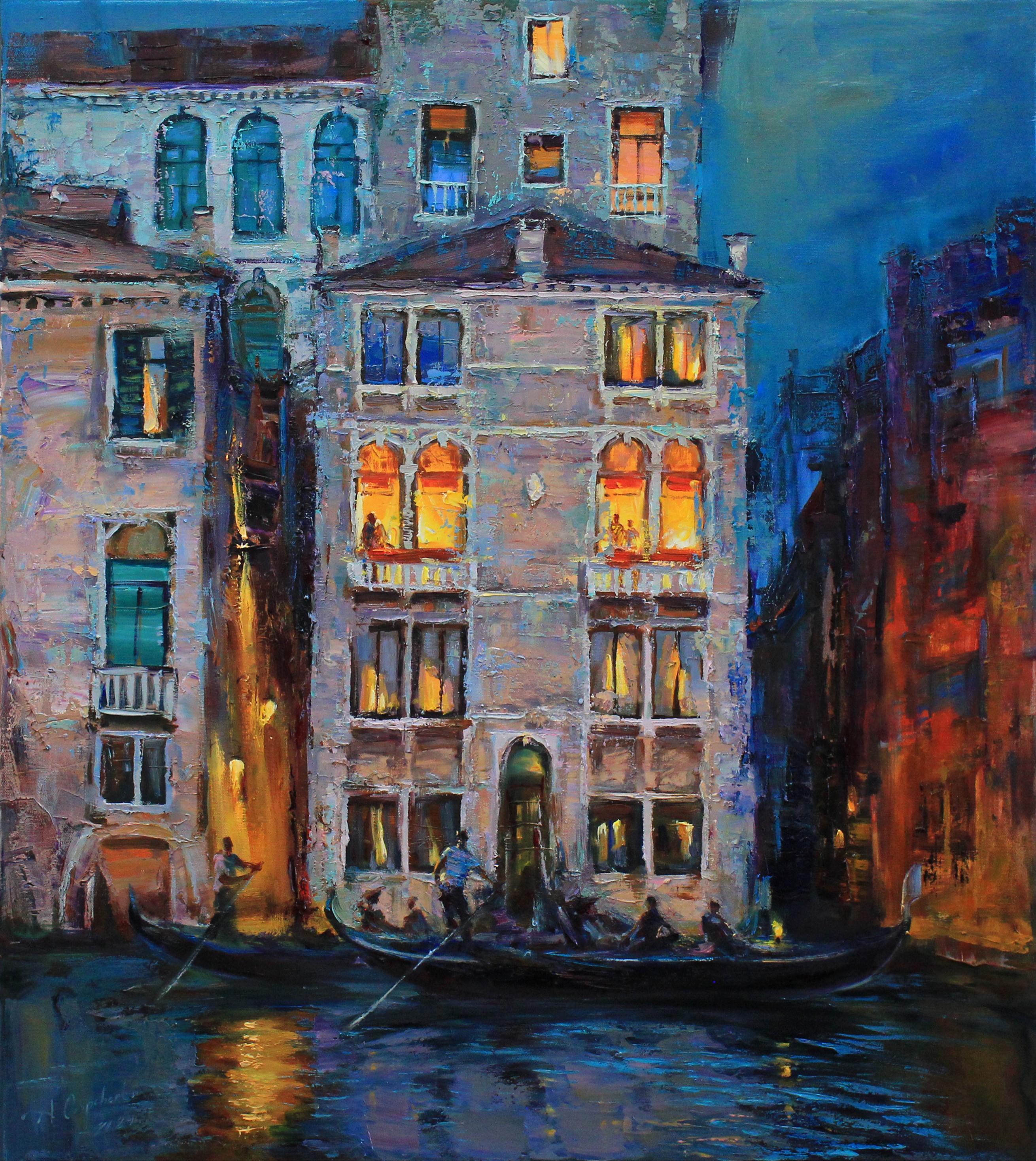 Alisa Onipchenko-Cherniakovska, Evening in Venice Alisa Onipchenko-Cherniakovska, Evening in Venice