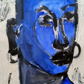 Gemälde, Blue Woman 2, Omoyeni Arogunmati