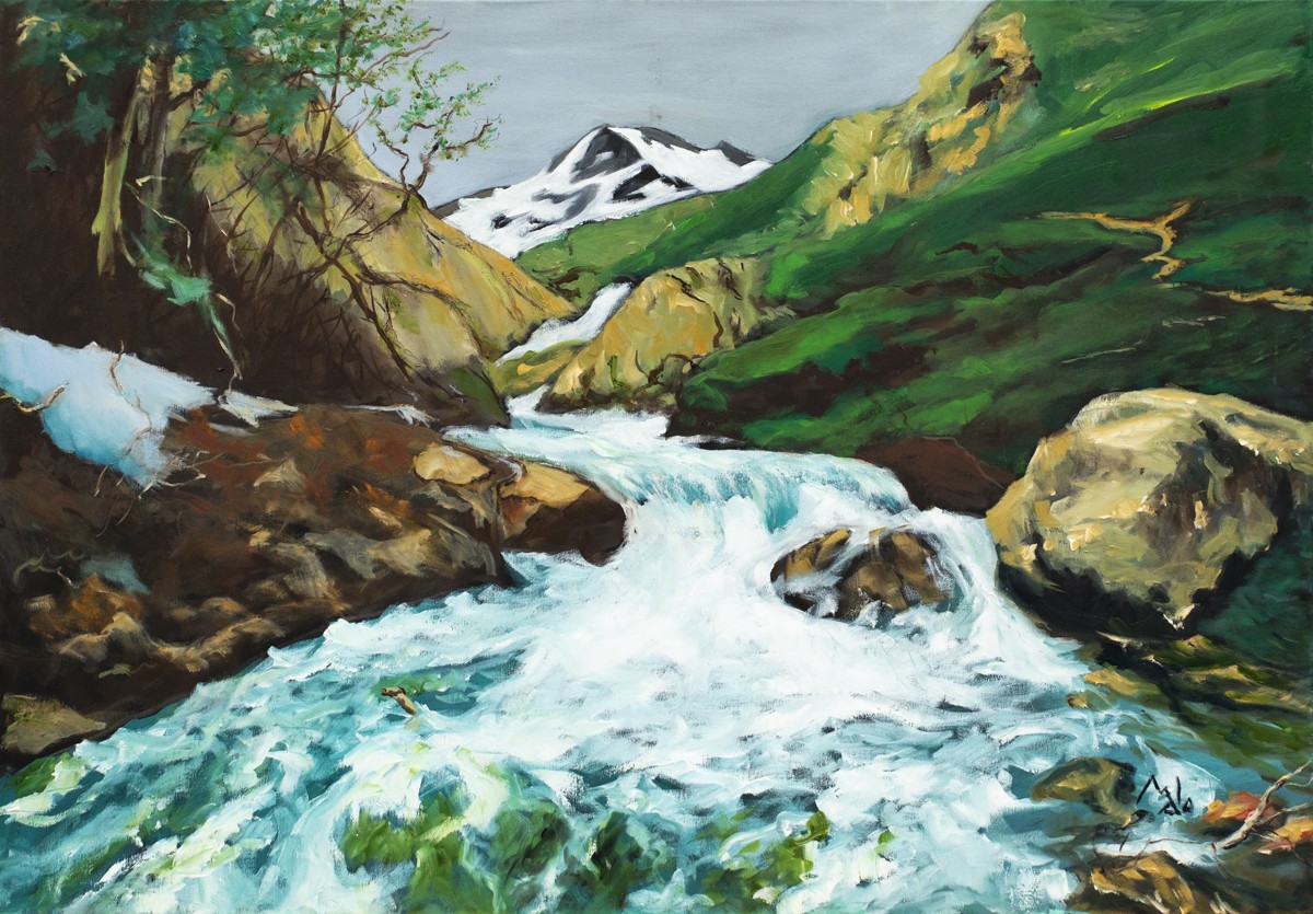 Robert Magendie Malo, Le ruisseau de Pombie - série Paysage et montagne Robert Magendie Malo, Le ruisseau de Pombie - série Paysage et montagne