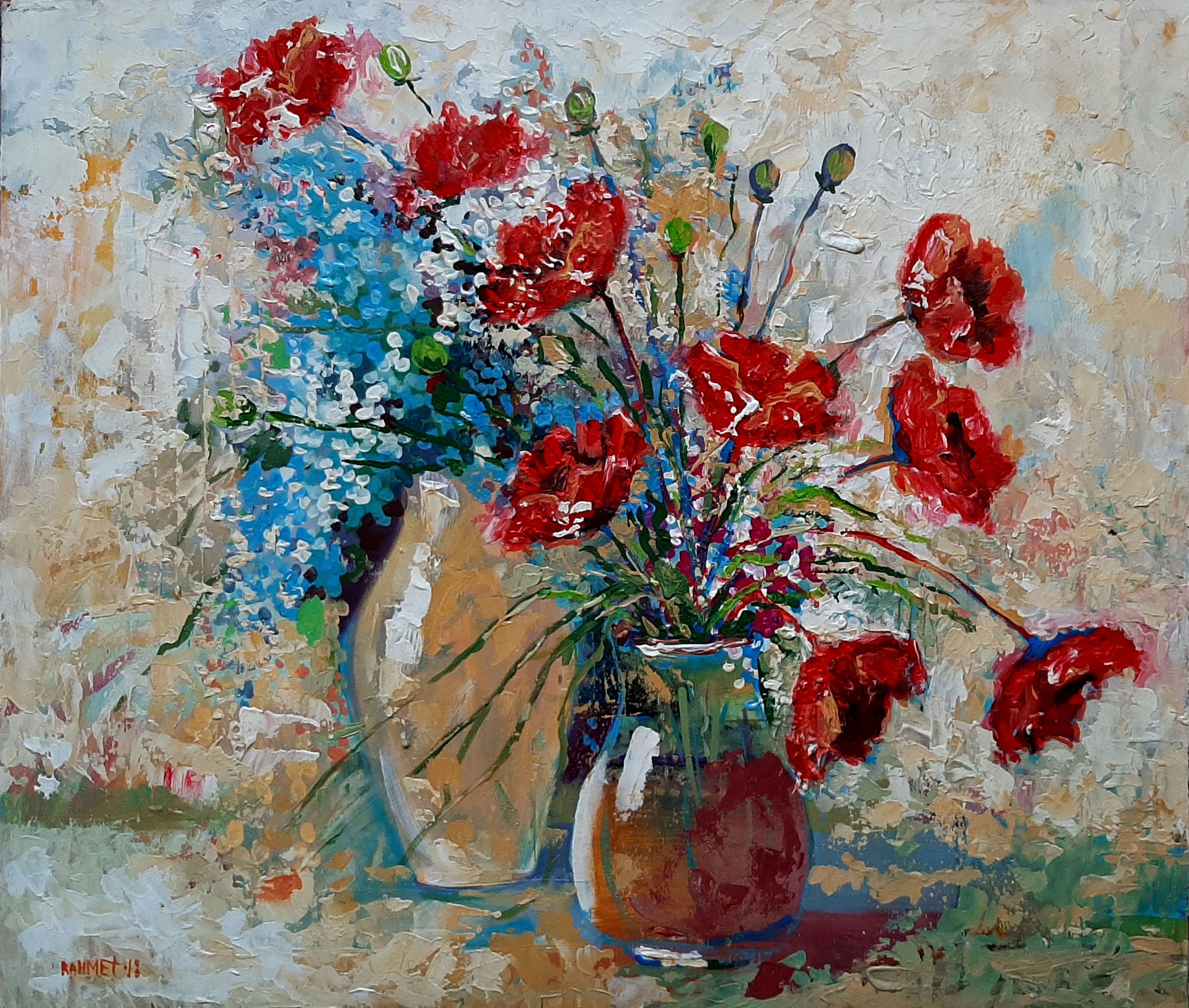 Rakhmet Redzhepov (Ramzi), Poppies and Two Jugs Rakhmet Redzhepov (Ramzi), Poppies and Two Jugs
