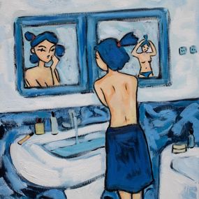 Painting, The Routine // A Bathroom Story, Etienne Quesnay