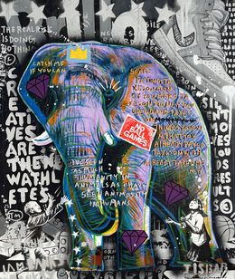 Peinture, Silver Elephant, Jisbar