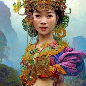 Drucke, Aus der Serie: Buddhas Lächeln: Eine Ode an die Schönheit Thailands (2), The opium smoking white elephant