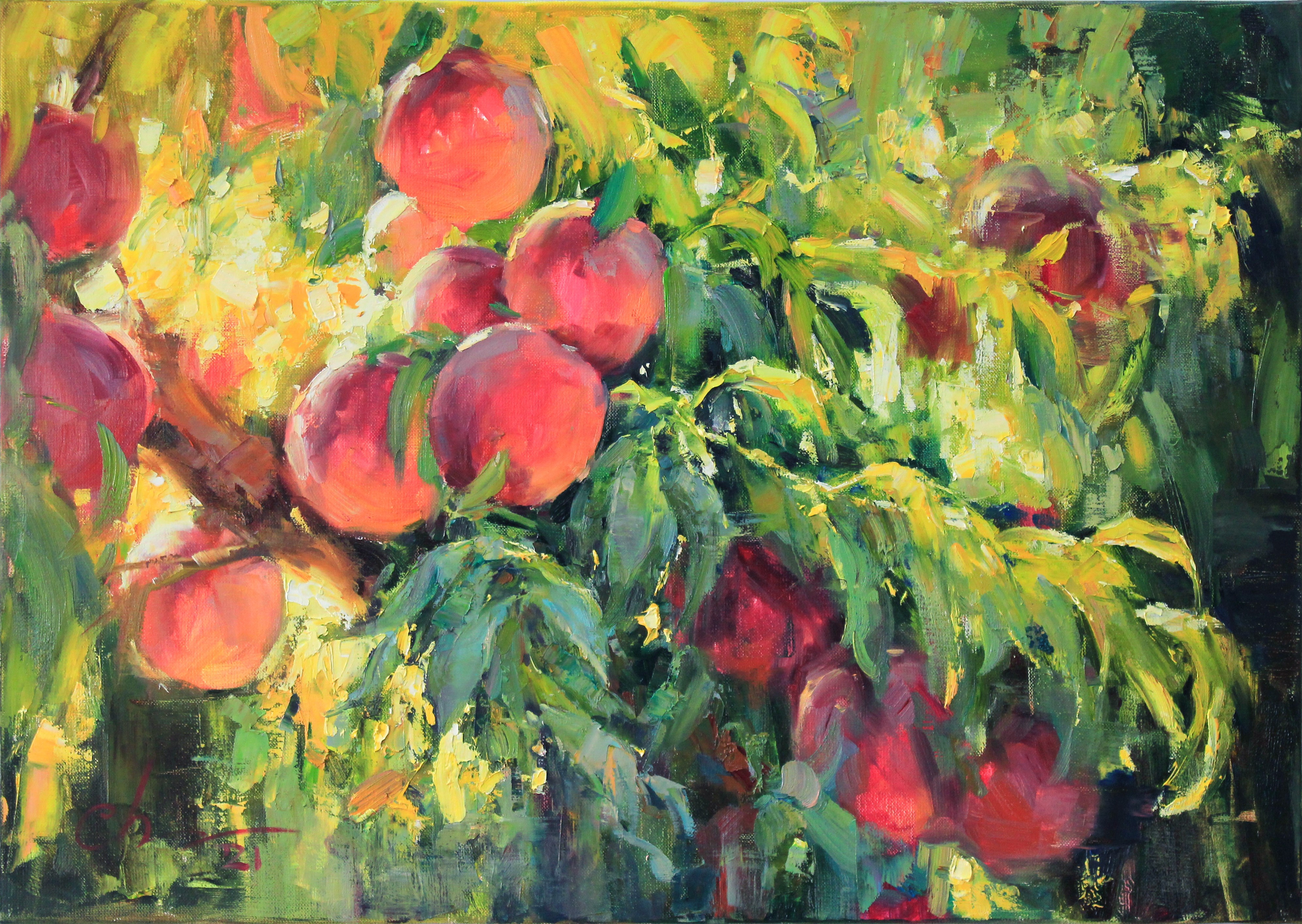 Serhii Cherniakovskyi, Peaches on the tree Serhii Cherniakovskyi, Peaches on the tree