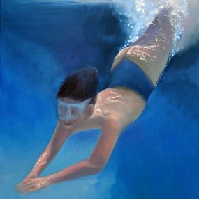 Painting, Dive into the water, Elena Lukina