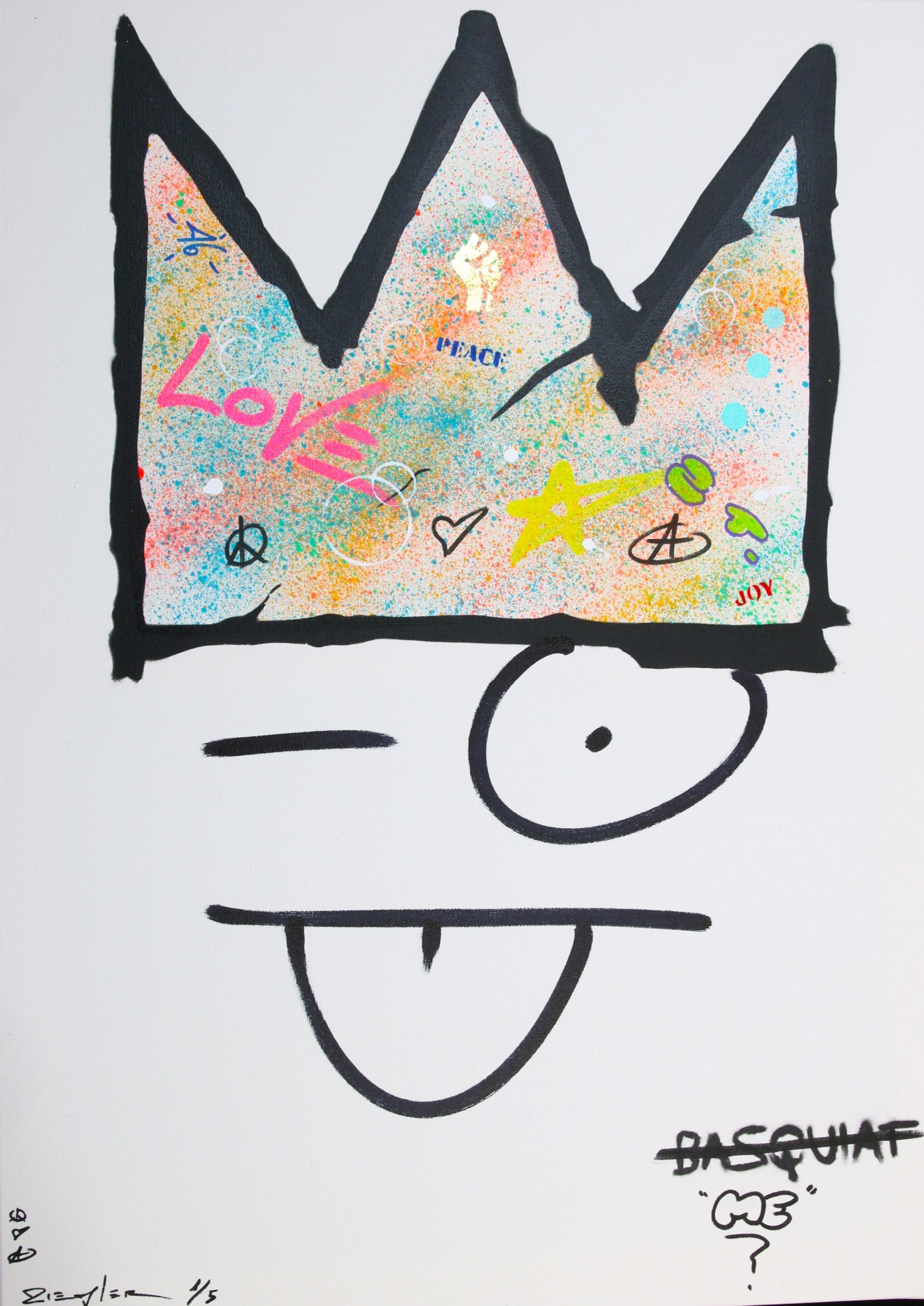 Ziegler T, My Kid Just Ruined My Basquiat (graf) on canvas Ziegler T, My Kid Just Ruined My Basquiat (graf) on canvas