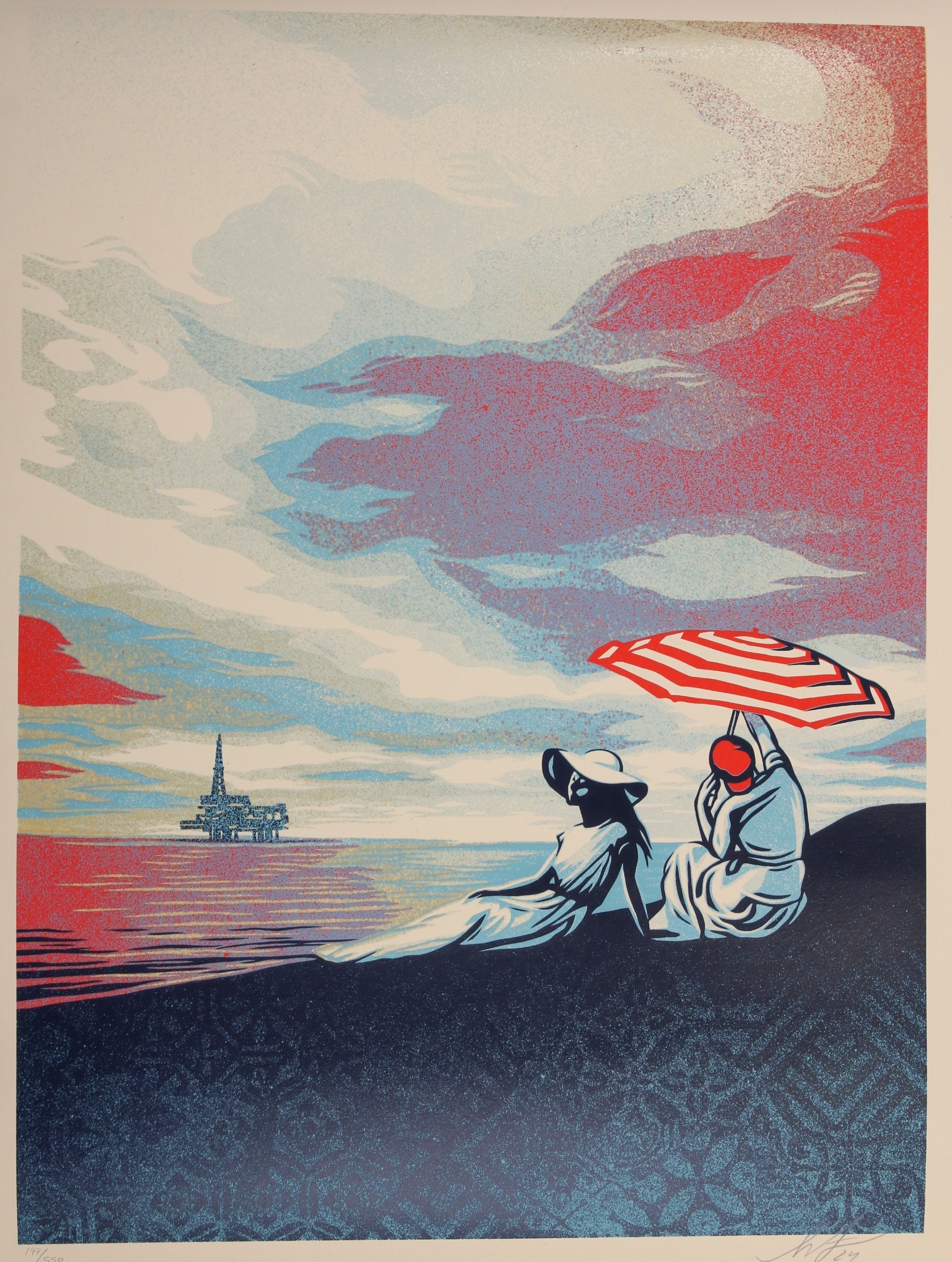 Shepard Fairey (Obey), Bliss at the Cliff's Edge Shepard Fairey (Obey), Bliss at the Cliff's Edge