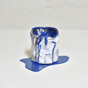 Sculpture, Le vieux pot de peinture bleu - 354, Yannick Bouillault