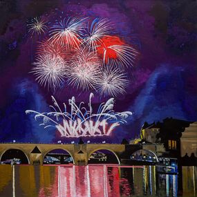Gemälde, Fireworks. New Year. Prague, Ivan Klymenko