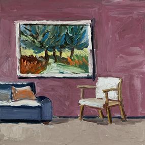 Painting, Room with a chair, Schagen Vita