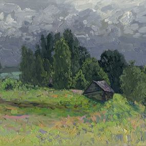 Painting, Thunderstorm in Lopatino, Simon Kozhin