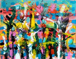 Painting, Abstract forest-V, Stanislav Bojankov