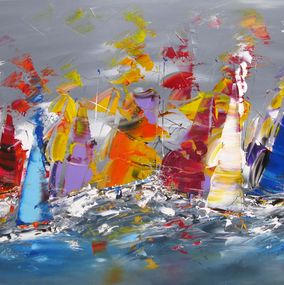 Gemälde, Marine abstraite 2024-57, Fred Boutet