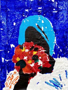 Gemälde, Ita_phoenixerising_with_redflower, Isaac Ato Jackson
