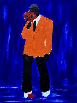 Gemälde, Iamwesley_love_redflower, Isaac Ato Jackson