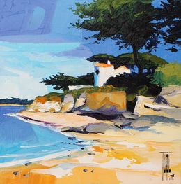 Gemälde, Un coin de plage, Pierrick Tual
